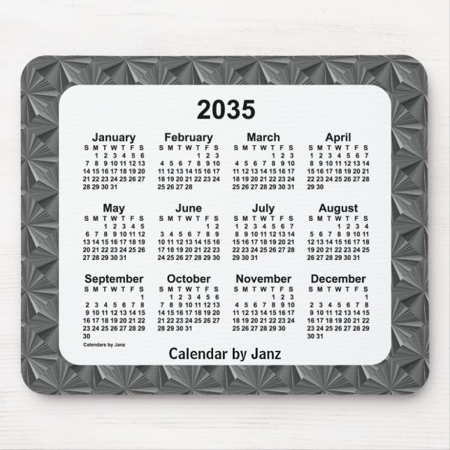 Mousepad Calendário de Ouros Negros 2035 por Janz (Frente)