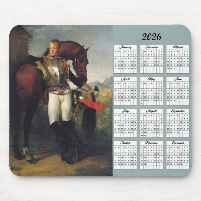 Mousepad Calendário de Pintura do Tenente Charles Legrand 2 (Frente)
