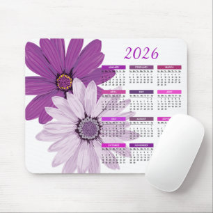 Mousepad Calendário de Visitas Roxas Bonito 2026