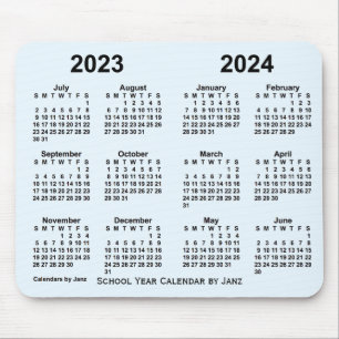 Mousepad Calendário do Ano Escolar 2023-2024 por Janz Alice
