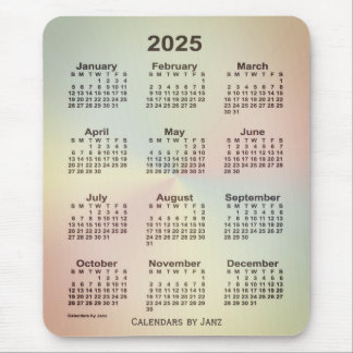 Mousepad Calendário do Arco-Íris San Telmo 2025 por Janz