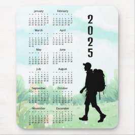 Mousepad Calendário do Design de Backpacking 2025