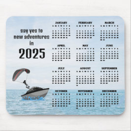 Mousepad Calendário do Design de Paraseamento 2025