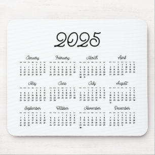 Mousepad Calendário do Elegant Vintage 2022