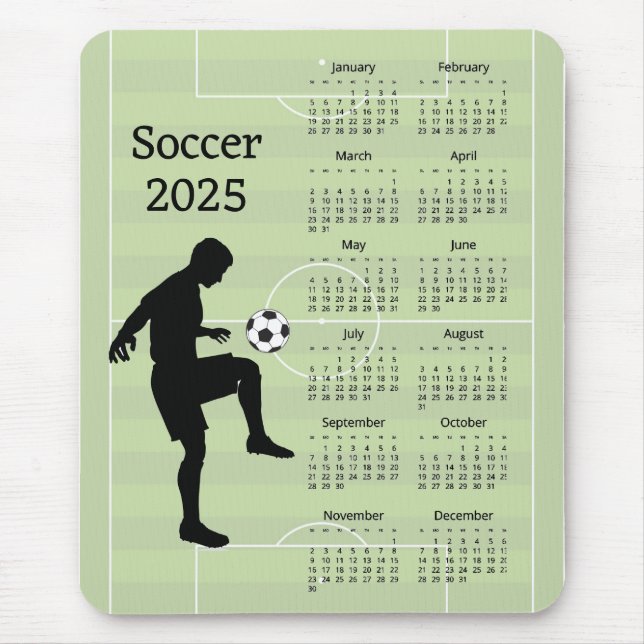 Mousepad Calendário do Futebol de 2025 (Frente)