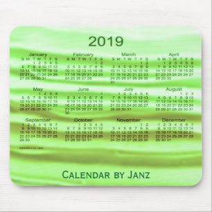 Mousepad Calendário do glacé do limão 2019 chave por Jan