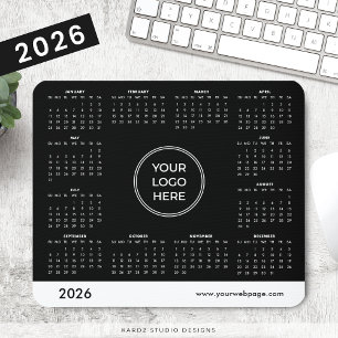 Mousepad Calendário do logotipo corporativo personalizado p