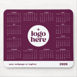 Mousepad Calendário do Logotipo de Empresa da Marca 2026