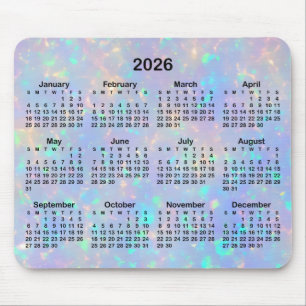 Mousepad Calendário do Ombre Opal Periwinkle
