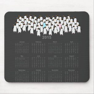 Mousepad Calendário dos pinguins em cluster 2015