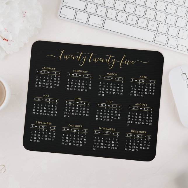 Mousepad Calendário Dourado 2023 do Script de Tendência Mod (Criador carregado)