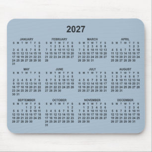 Mousepad Calendário Dusty Blue 2027