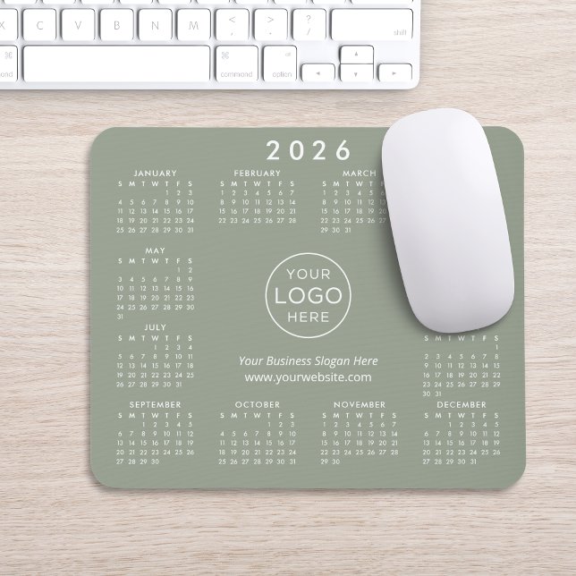 Mousepad Calendário Empresarial de Logotipo Personalizado 2 (Criador carregado)