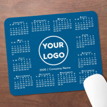 Calendário Empresarial Simples 2026 Logo em Azul