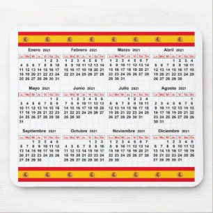 Mousepad Calendário espanhol 2021