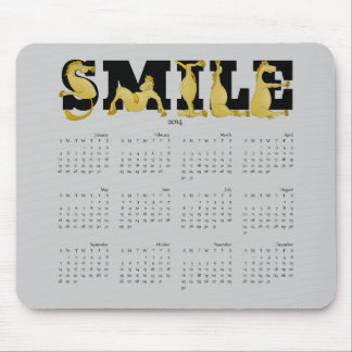 Mousepad Calendário flexível dos pôneis SMILE 2014