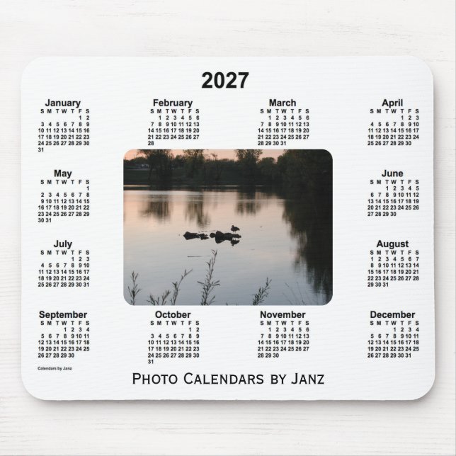 Mousepad Calendário fotográfico sunset 2027 por Janz (Frente)