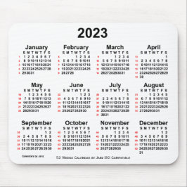 Mousepad Calendário ISO de 2023 White 52 Semanas por Janz