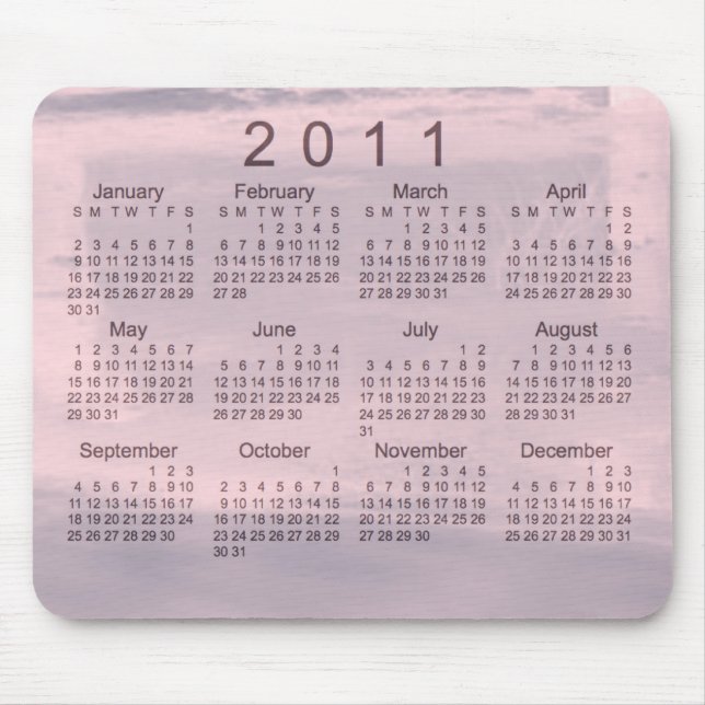 Mousepad Calendário Paisagístico 2011 (Frente)