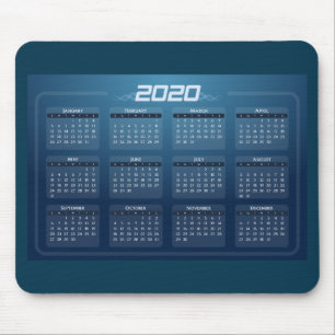 Mousepad Calendário Personalizado 2020
