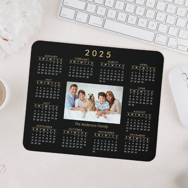 Mousepad Calendário Personalizado da Família Foto 2023 (Criador carregado)