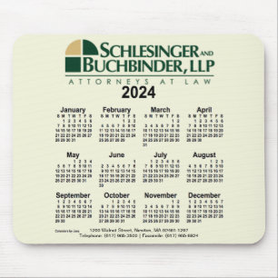 Mousepad Calendário personalizado de 2024 por Janz
