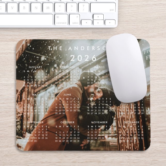 Mousepad Calendário Personalizado de Foto 2024 (Criador carregado)