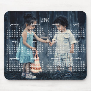 Mousepad Calendário Personalizado do Pad do Mouse 2016
