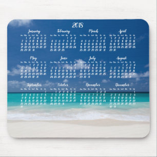 Mousepad Calendário Personalizado do Pad do Mouse 2018 Beac