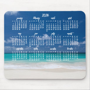 Mousepad Calendário Personalizado do Pad do Mouse 2024 Beac