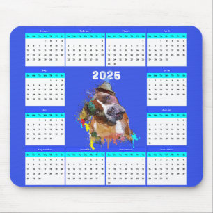 Mousepad Calendário Personalizável de Cachorro de Pitta
