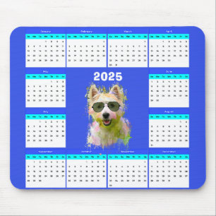 Mousepad Calendário Personalizável de Cães Escoados