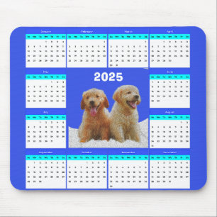 Mousepad Calendário Personalizável do Cachorro do Retriever