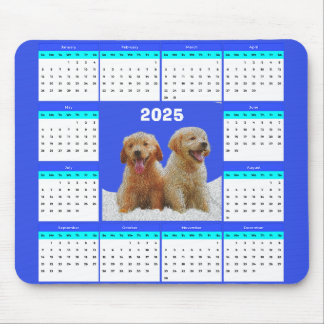 Mousepad Calendário Personalizável do Cachorro do Retriever