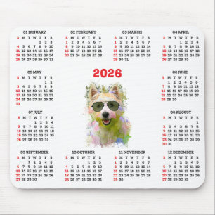 Mousepad Calendário Personalizável do Westie Cute