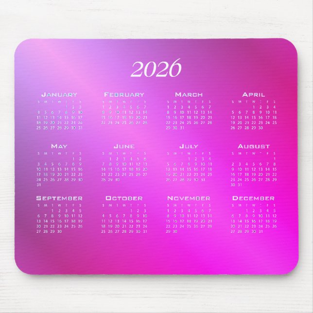 Mousepad Calendário verde azul-claro-verde-azul-habitante (Frente)