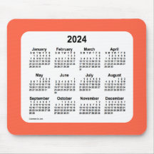 Calendário Vermelho do Tomate 2024 por Janz Mouse 