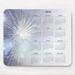 Mousepad Calendários de Feriados do Glitter Fireworks 2016