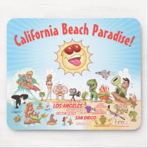 Mousepad California Beach Paradise