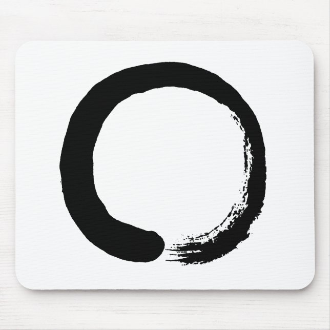 Mousepad Caligrafia do zen do círculo de Enso (Frente)