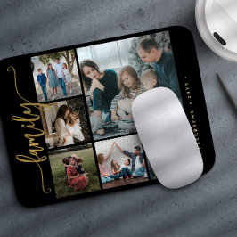Mousepad Caligrafia moderna da família de colagens de fotos
