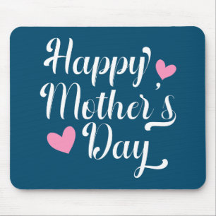 Mousepad Caligrafia simples e feliz do Dia de as mães Pad