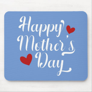 Mousepad Caligrafia simples e feliz do Dia de as mães  Pad