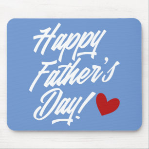 Mousepad Caligrafia simples e feliz do Dia de os pais Mou