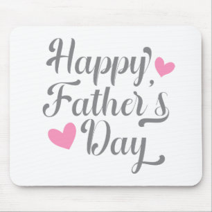 Mousepad Caligrafia simples e feliz do Dia de os pais Mou