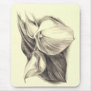 Mousepad Calla Lily Drawing
