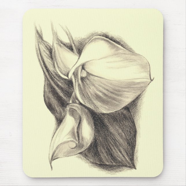 Mousepad Calla Lily Drawing (Frente)