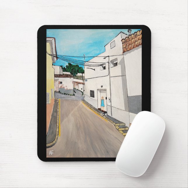 Mousepad Calle Cabanilles Painting by Alfred Fox (Com mouse)