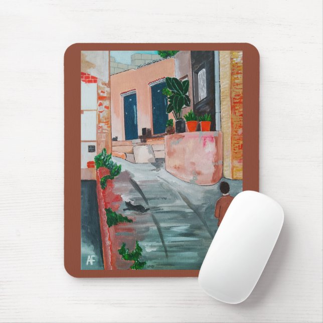 Mousepad Calle Del San Miguel Painting by Alfred Fox (Com mouse)