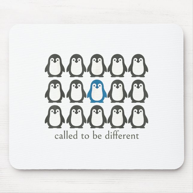 Mousepad Called To Be Different Christian Penguin Faith Ins (Frente)